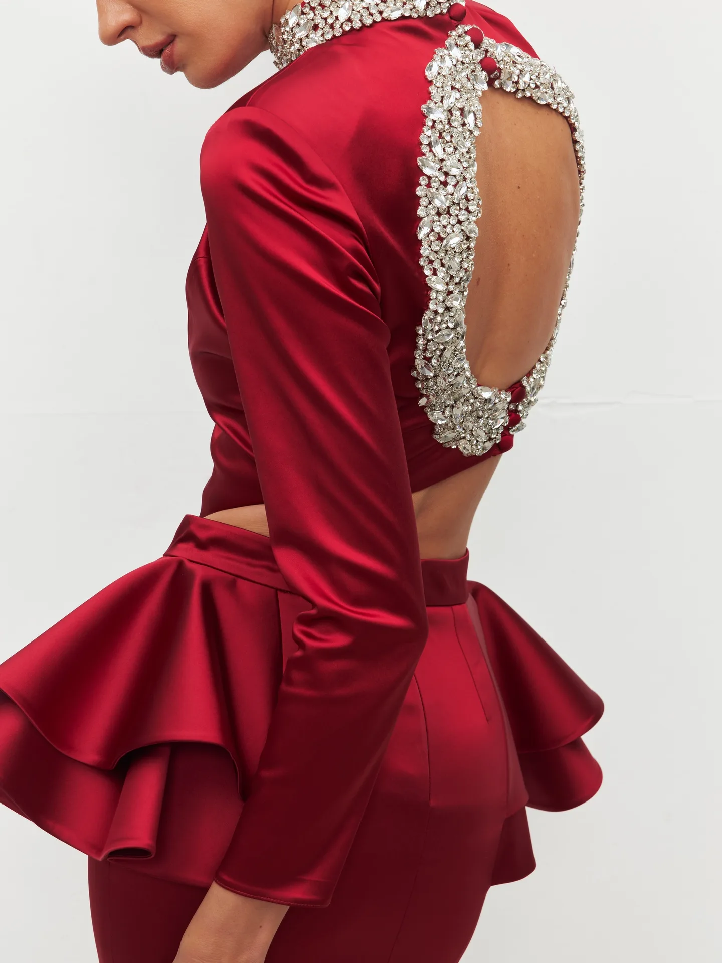 Crimson Halo Taş Detaylı Üst — 2. görünüm