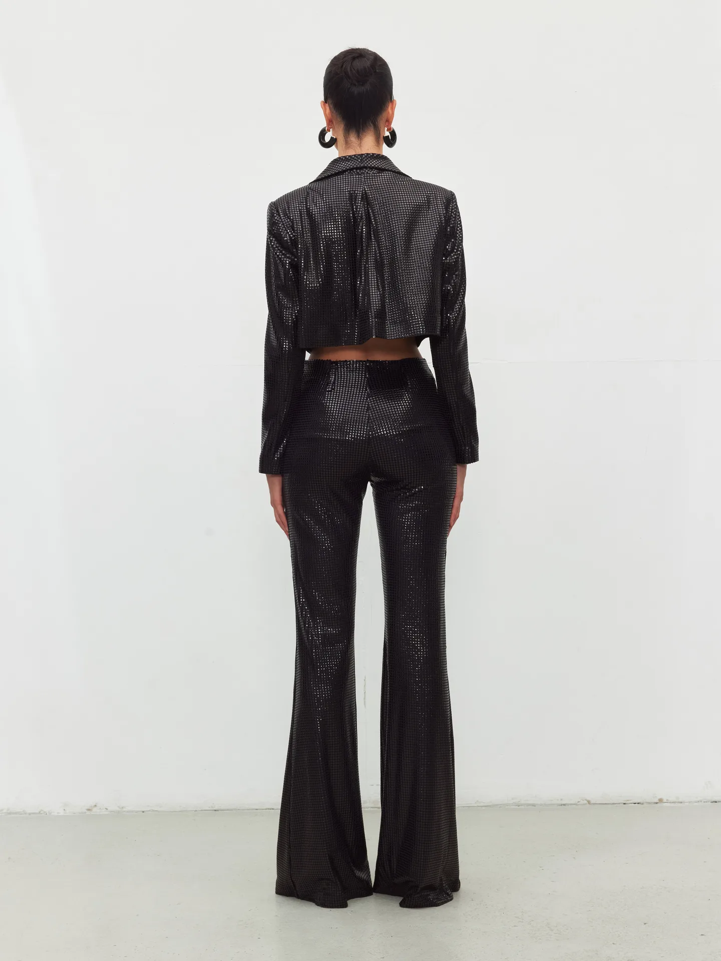 Lisa Couture Işıltılı Geniş Paça Pantolon — 2. görünüm