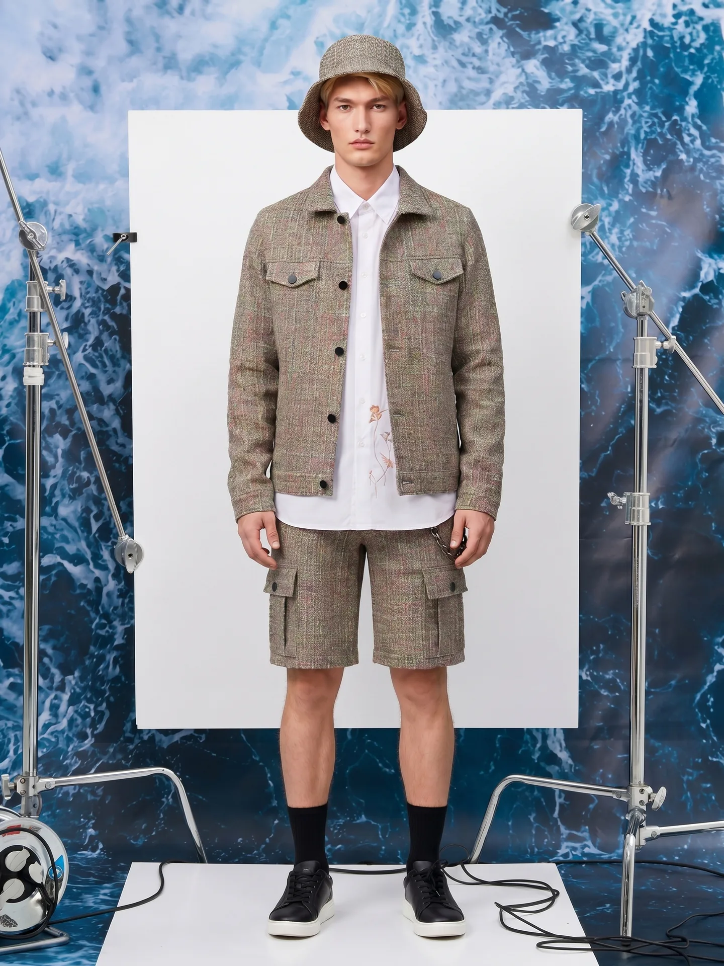 V-LEATHER SHORT – Erkek