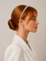 İnci ve Kristal Minimalist Abiye Taç