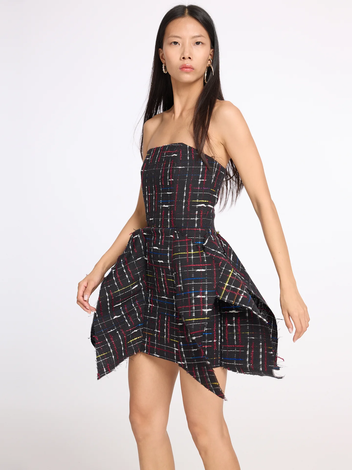 Strapless Tweed Dress
