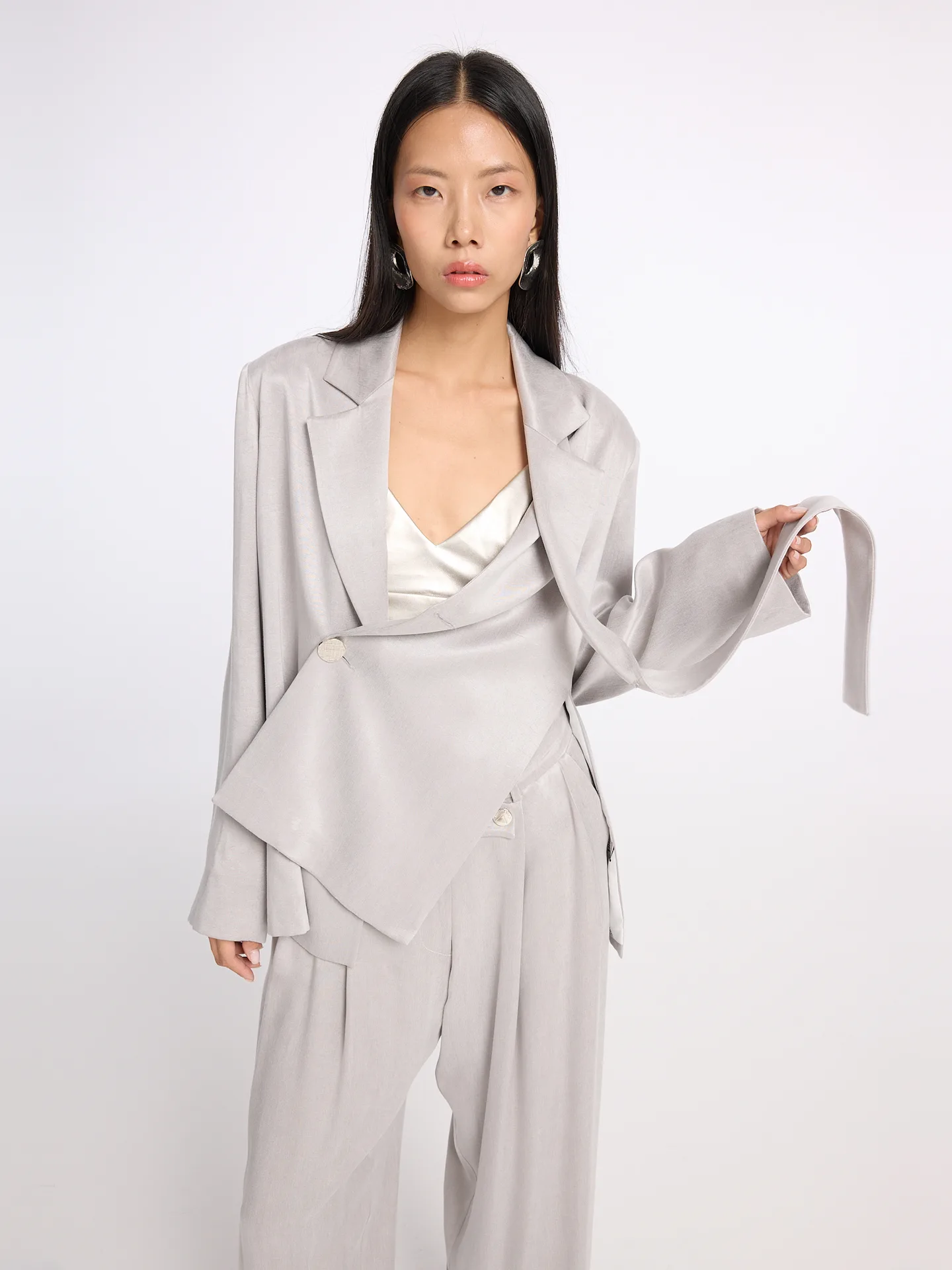 Loose Silver Maxi Pants